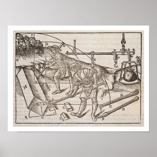 Affiche Méthodes de déplacement des blocs de pierre, de 'D (Devant)