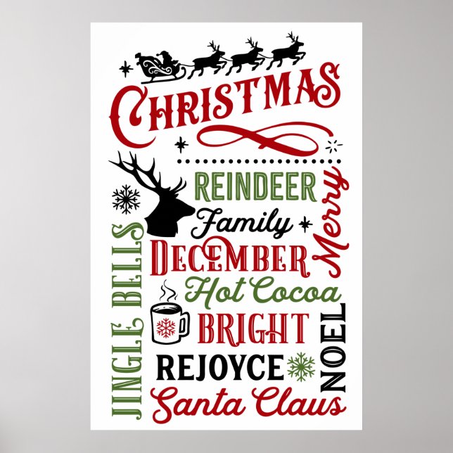 Affiche métro de Noël (Devant)