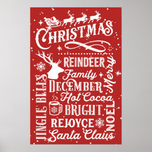 Affiche métro de Noël