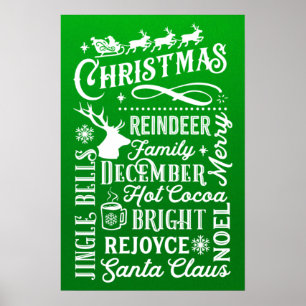 Affiche métro de Noël