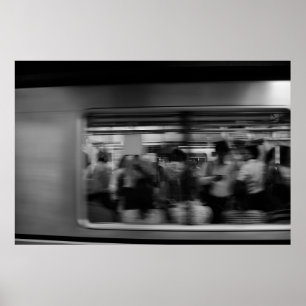 Affiche Métro de Tokyo - Photographie noir et blanc