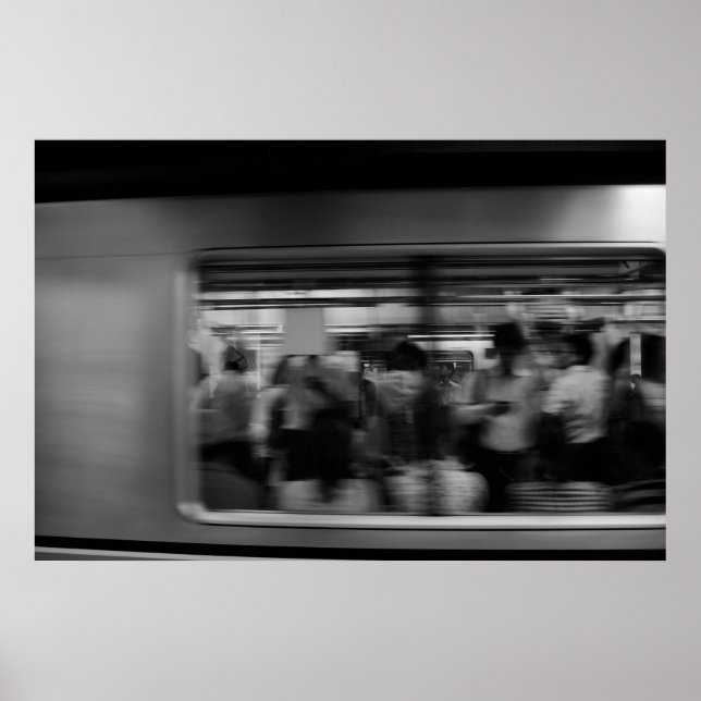 Affiche Métro de Tokyo - Photographie noir et blanc (Devant)
