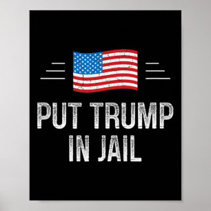 Affiche Mettez Trump en prison - Style Vintage - 