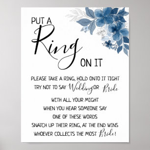 Affiche Mettez une bague dessus verdure d'eucalyptus
