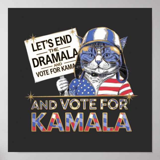 Affiche  Mettons fin au Dramala et votons pour Kamala  (Devant)