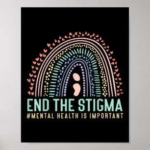Affiche Mettre fin à la stigmatisation La santé mentale es