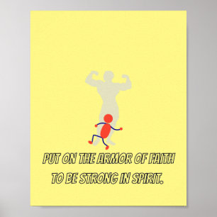 Affiche mettre sur l'armure de foi pour être fort en espri