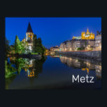 Affiche Metz Temple Neuf France Nuit Moselle Souvenir<br><div class="desc">Métz Temple Neuf ville en France souvenir de nuit pour les vacances Grand Est. Panorama du temple Neuf de Metz et de la cathédrale Saint Etienne en France souvenir pour la Moselle et la ville. Metz style de vie pour les routards urbains et les vacances en ville. Temple Neuf de...</div>
