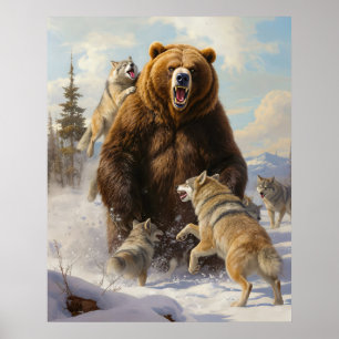 Affiche Meute de loups