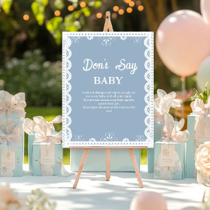 Affiche Mexica talavera ne dit pas signe de baby shower bé