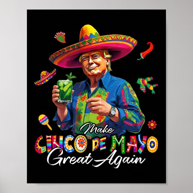 Affiche Mexicain Fais que Cinco De Mayo soit à nouveau gén (Devant)