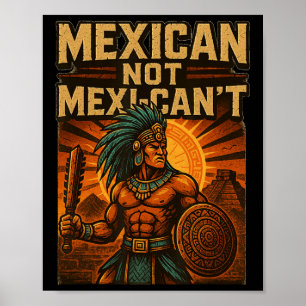 Affiche Mexicain pas mexicain-ne peut pas Vintage Cinco De