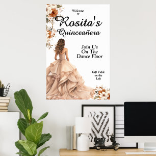 Affiche Mexicaine Quinceanera 15e anniversaire