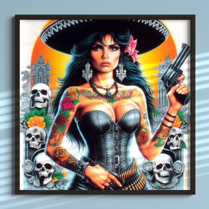 Affiche Mexicaine tatouée