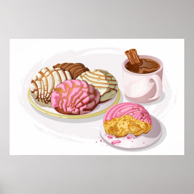Affiche Mexican Conchas Pan Dulce & Hot Chocolate Kitchen  (Devant)