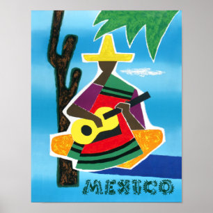 Affiche Mexico travel poster.
