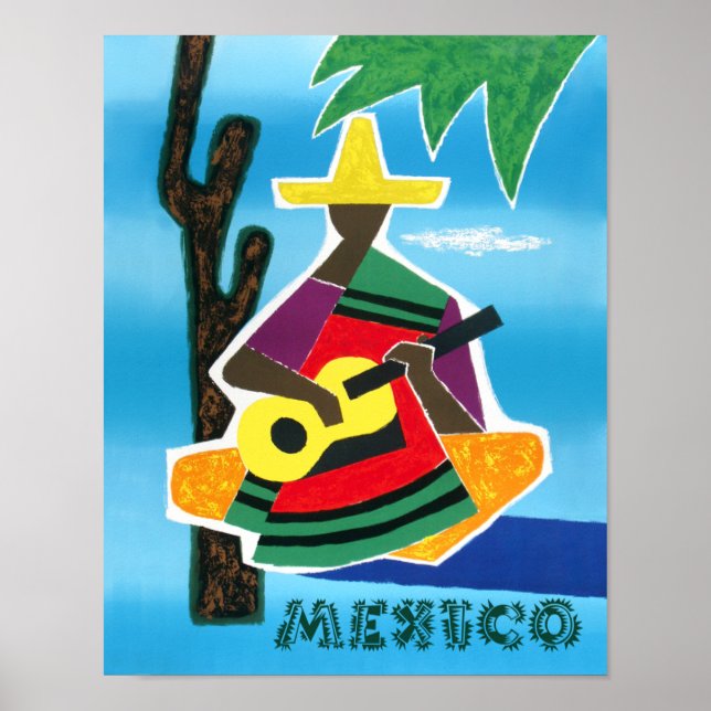 Affiche Mexico travel poster. (Devant)