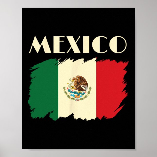 Affiche Mexique Drapeau Mexicain Cinco De Mayo Viva Mexica (Devant)