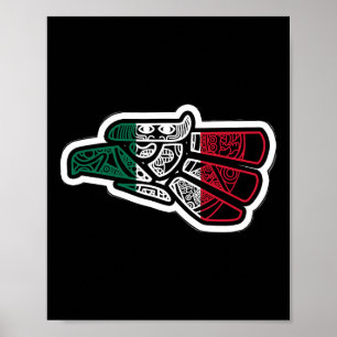 Affiche Mexique Drapeau Mexicain Vintage Fierté Hecho En M
