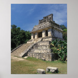 Affiche Mexique, province de Chiapas, Palenque. Temple de