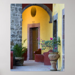 Affiche Mexique, San Miguel de Allende, entrée Archway