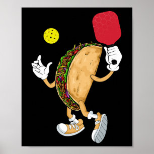 Affiche Mexique Taco Pickleball Joueur Sports Lover Cinco 