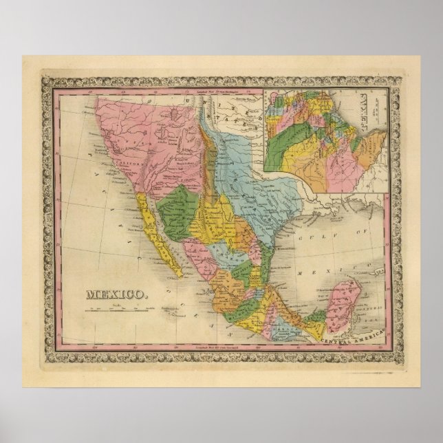 Affiche Mexique, Texas (Devant)