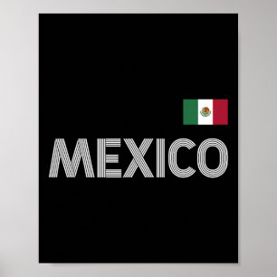 Affiche Mexique Vintage Mexicaine Flag Pride Casquette Jer