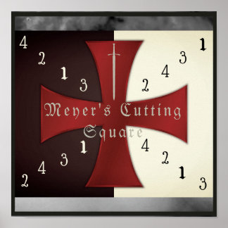 Affiche Meyer's Cutting Carré - Templar Cross