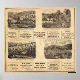 Affiche Mfg co, gisements pétroliers