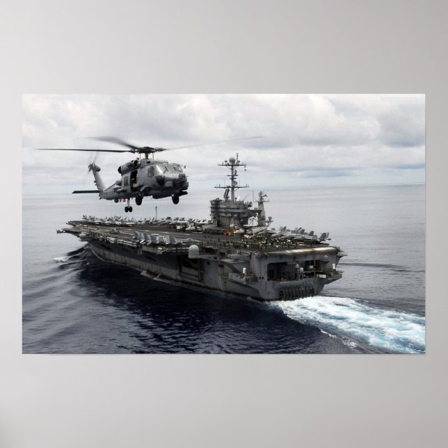 Affiche MH-60R Sea Hawk quitte le USS John C Stennis (Devant)