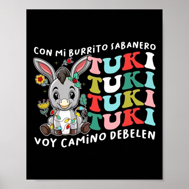 Affiche Mi Burrito Sabanero Mexicain Tuki Tuki Donkey Lati (Devant)