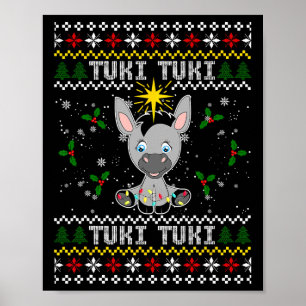 Affiche Mi Burrito Sabanero Mexique Tuki Donkey Xmas Ugly