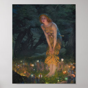 Affiche Mi-été Eve Edward Robert Hughes Fairies Imaginaire