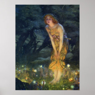 Affiche Mi-été Eve Pré-Raphaelite Art Imprimer