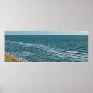 Affiche Miami Beach Blue Waves Ocean Horizontal