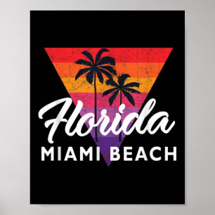 Affiche Miami Beach Retro Miami Vintage Triangle les année