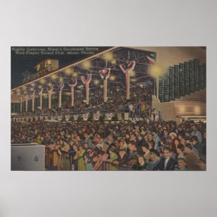 Affiche Miami, FL - club occidental de chenil de Flagler,