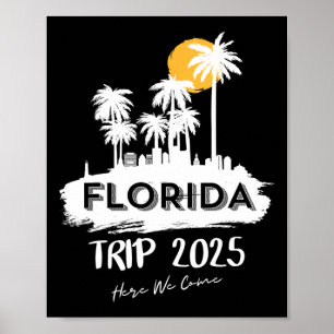 Affiche Miami Florida Beach Trip 2025 Ici Nous Venons Matc