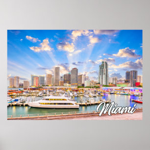 Affiche Miami, Floride, États-Unis