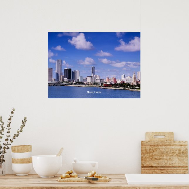 Affiche Miami, Floride Skyline (Cuisine)
