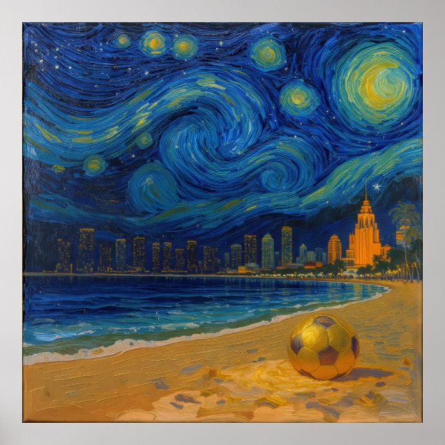 Affiche Miami Golden Shore Soccer Fine  (Devant)