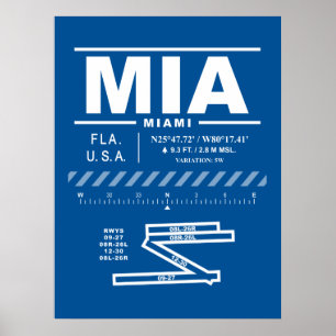 Affiche Miami International Airport MIA