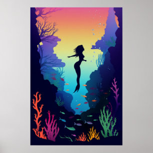Affiche Miami mermaid