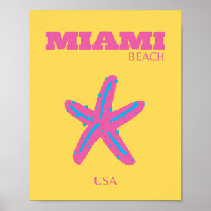 Affiche Miami, Miami Beach, Travel Art