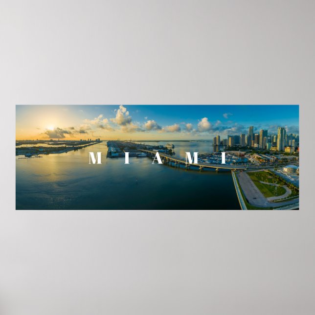 Affiche Miami Panorama Photo (Devant)