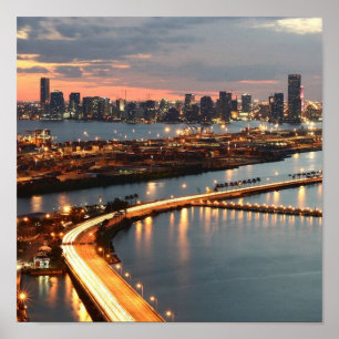 Affiche Miami Skyline