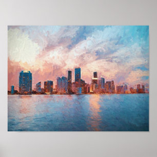 Affiche Miami Skyline