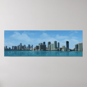 Affiche Miami Skyline