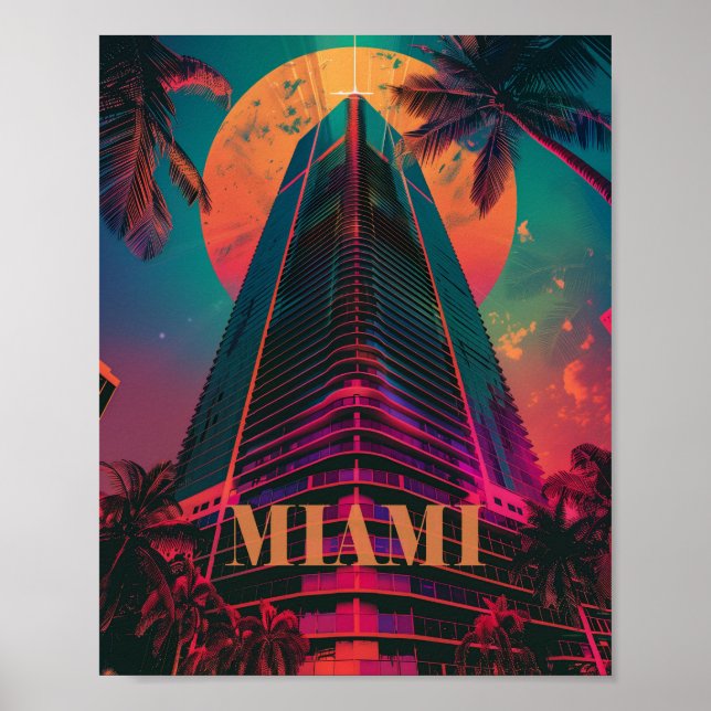 Affiche Miami Tower Floride (Devant)